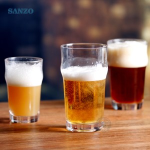 Sanzo Custom Logo Bia Glass Cup Mug Crystal Glass Handmade Bia Stein Cup